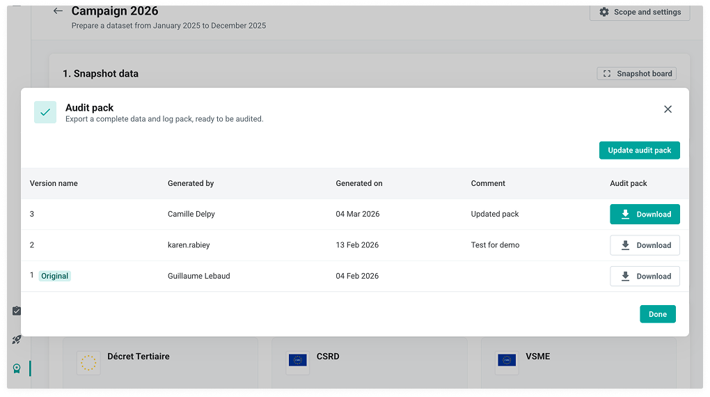 Audit trail transparency